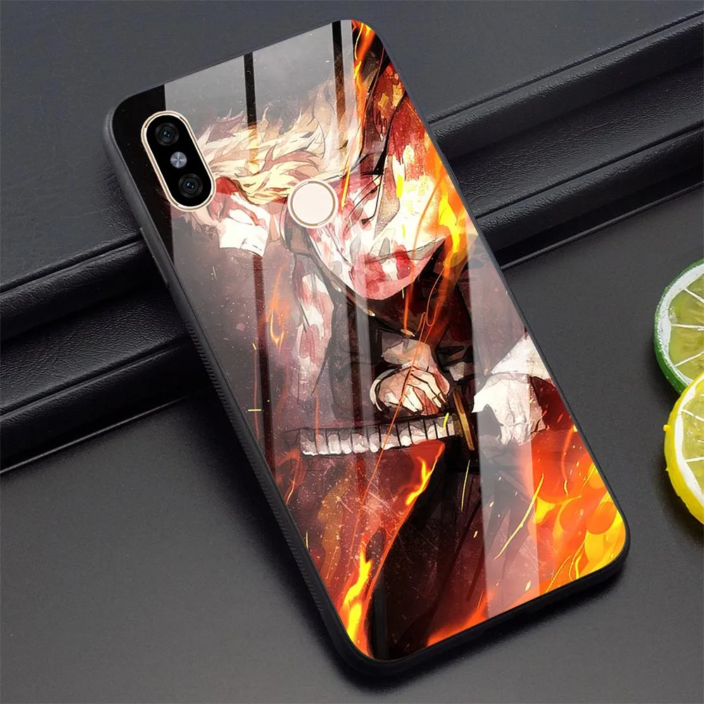 K3005911 Чехол для телефона с аниме Kimetsu no Yaiba для Xiao mi Red mi Note 5 Чехол A1 A2 mi 8 Lite mi 9 F1 4X 6A Note 5 5 7 Pro закаленное стекло - Цвет: K3005911