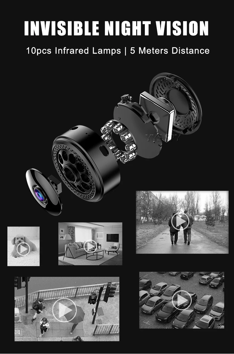HD Wifi мини-видеокамера, цифровая маленькая Беспроводная IP ИК видеокамера, для безопасности дома, для наблюдения, экшн-камера, секретная микро камера