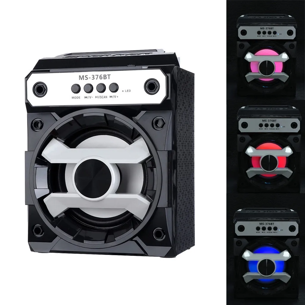 Многофункциональный динамик s Bluetooth светодиодный USB AUX TF fm-радио портативный открытый беспроводной супер бас динамик usb зарядка F807