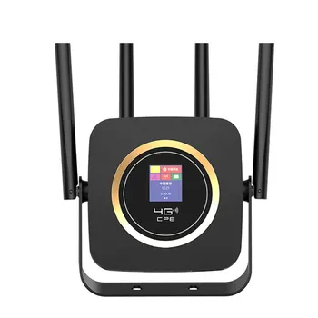 

Travel LED Indicator USB Charging 4G Wireless Router Wan Lan Port Plastic Multipurpose Home Color Screen High Antenna