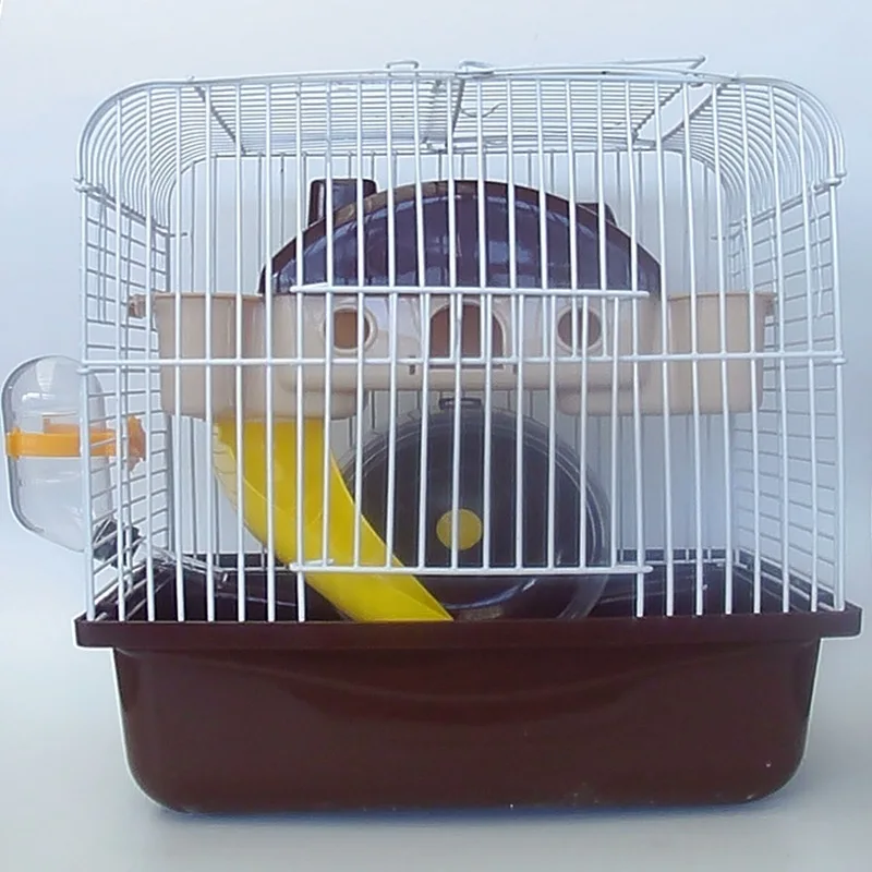 Small Bed& Breakfast Hamster Cage Gold Bear Cage Hamster Villa Hamster Supplies Toy Double Layer Castle Cage