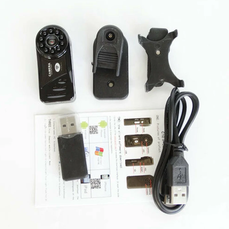 C10 Diy Мини Wifi P2P Беспроводная камера Dv Ir Dvr Карманный Регистратор