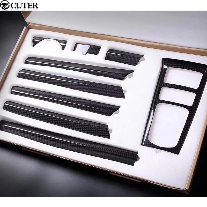 958 Carbon Fiber Plain Weave Interior Door Handle Cover Dashboard Cover Car Body Kit For Porsche