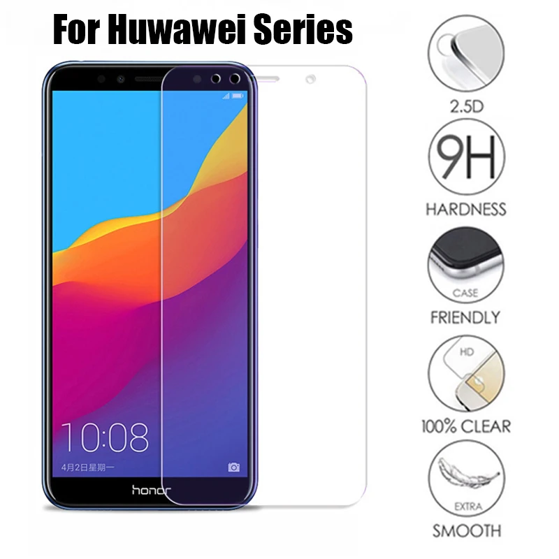 

Tempered Glass For hua wei Y6 Prime 2018 Y7 Prime 2018 Screen Protector For hua wei PSmart 2019 Nova lite 3 Nova 2 lite y5 2019