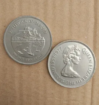 

39mm UK United Kingdom 25 Pence Commonwealth Coins Old Original Coin Collectible Edition 100% Real Random Year