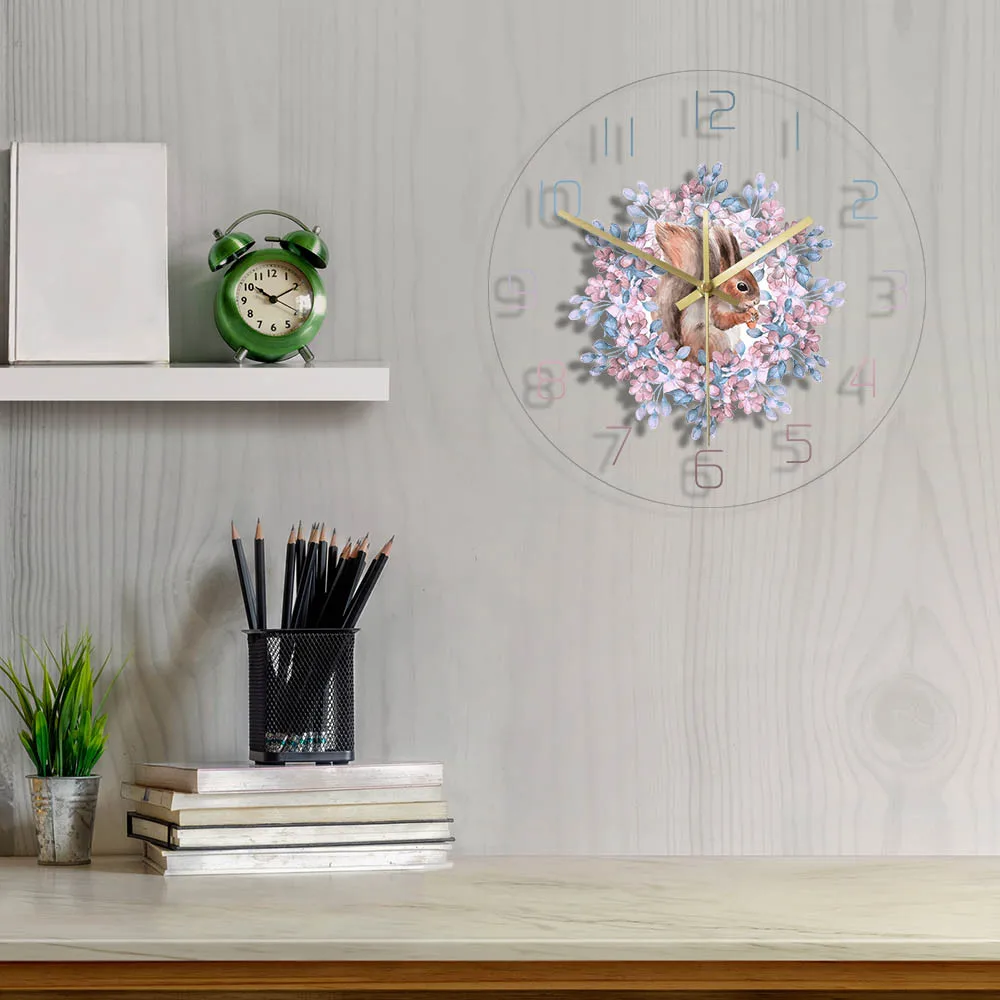 Details about Bohemian Watercolour Squirrel Follower Art Modern Forest Nursery Wall Clock Details about Bohemian Watercolour Squirrel Follower Art Modern Forest Nursery Wall Clock