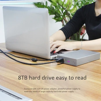 

Aluminum Alloy Shell USB 3.0 to SATA External HDD Enclosure Case for 2.5/3.5 inch SATA I/II/III HDD and SSD(Maximum Support 8TB)