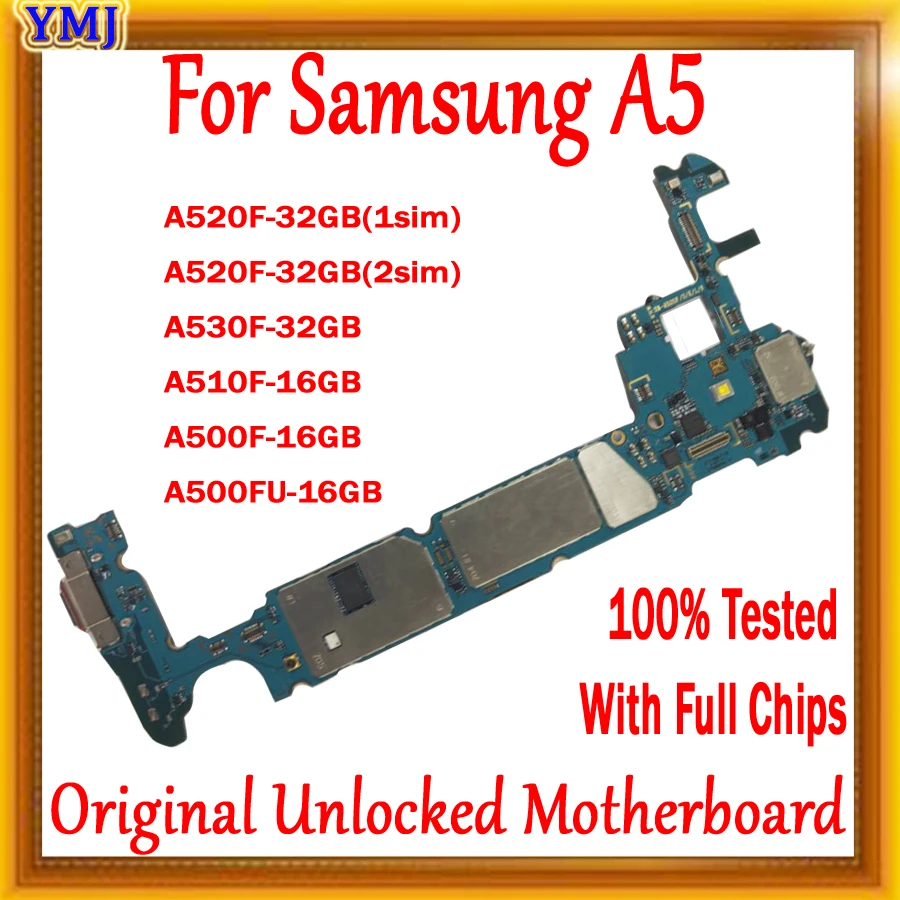 

Original Motherboard For Samsung Galaxy A520F A500FU A510F A530F Mainboard With Full Chips Unlocked Logic Board EU Version