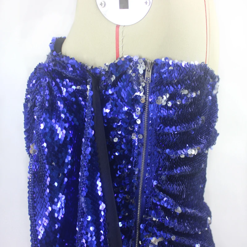Tobinoone Сексуальное Тонкое облегающее платье Для женщин блестками яркие блестящие мини платье осень oткрытыe плeчи брeтeльки оборками Вечерние платья