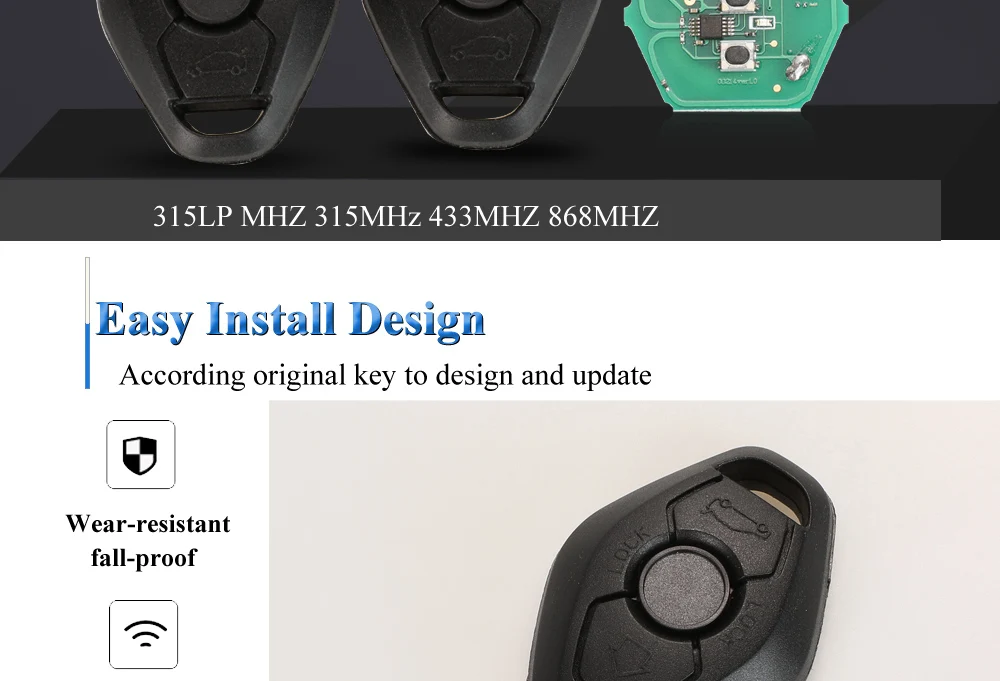 Chiave/Telecomando Per Bmw Serie 3/5 / 7 315/433/868 Mhz Con La Lama Hu92/hu58 Del Chip Id46-7945/7953 - A Distanza Del Sistema Di 10pcs Cas2 Bmw - Ha52d70c414084009b11eeb8a16fe6ed22