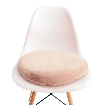 

Bedroom Thickened Soft Plush Memory Foam Solid Seat Cushion Portable Round Zipper Washable Home Chair Pads Winter Warm Office