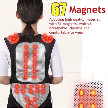 

Tourmaline Self-heating Magnetic Therapy Belt Waist Support Shoulders Vest Waistcoat Warm Back Pain Treatment Correction