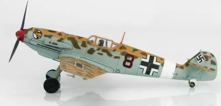 Модель самолета Hobby Master BF 109E-7 Trop Black 8 2 JG 27 апреля 1941 1/48 литье под давлением