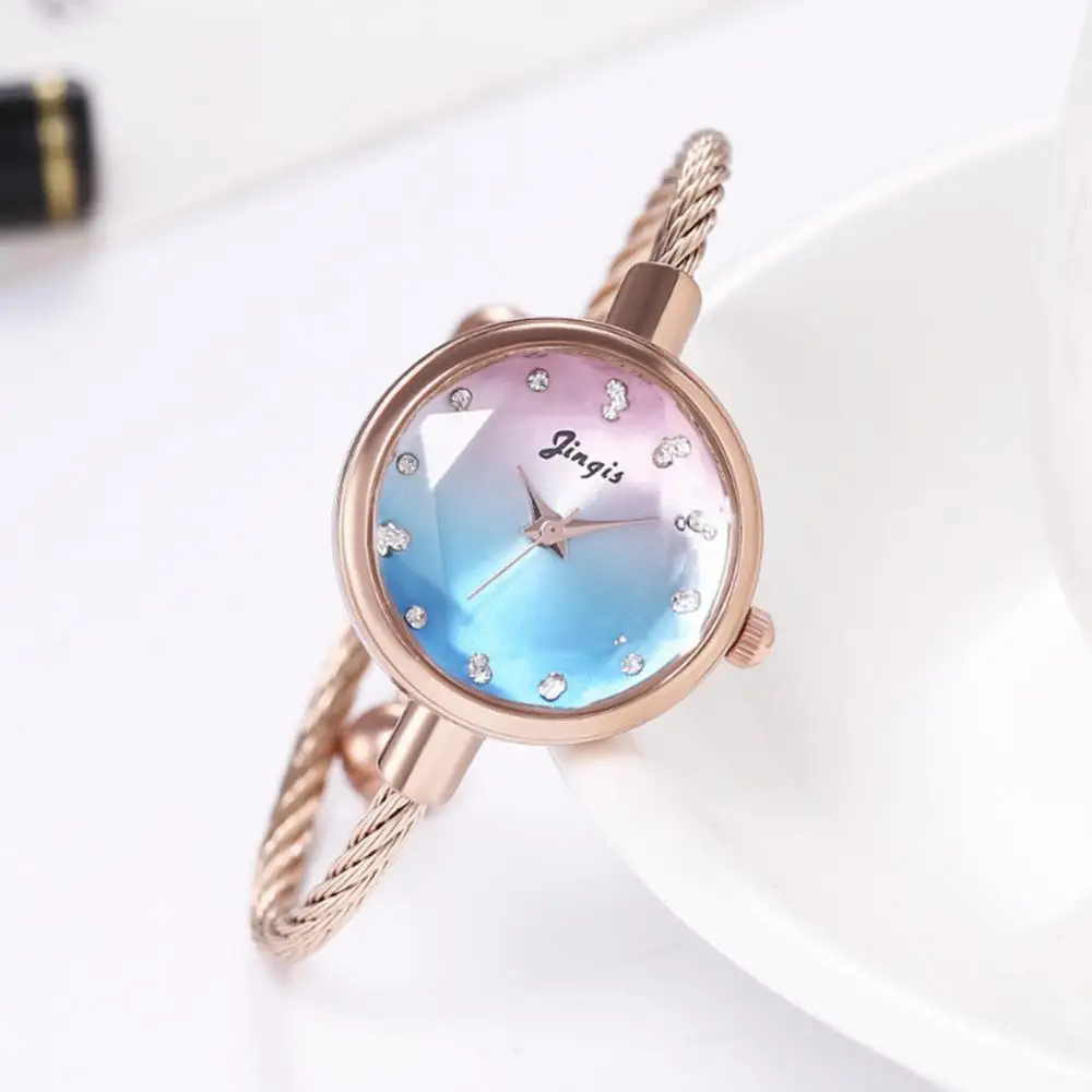 Women's Fashion Luxury Creative Design Alloy Bracelet Watch Retro Style Small Fresh Student Beautiful Jewelry &amp Watches reloj #D |