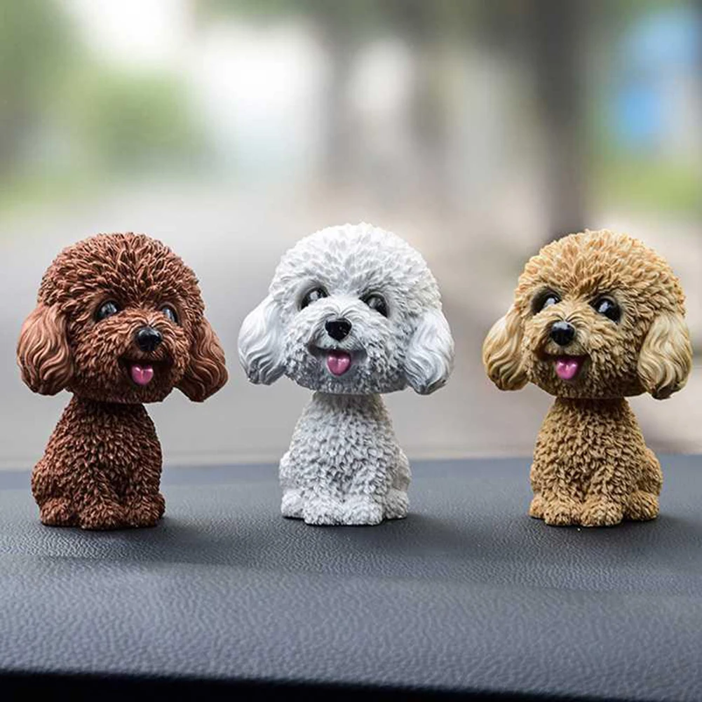 En peluche blanche - Tête de chien qui bouge, accessoire universel pour voiture, jouet pour En peluche blanche - Tête de chien qui bouge, accessoire universel pour voiture, jouet pour