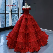 Красное Тюлевое бальное платье размера плюс Пышное Платье для бала-маскарада 16 сладких платьев vestido de 15 anos