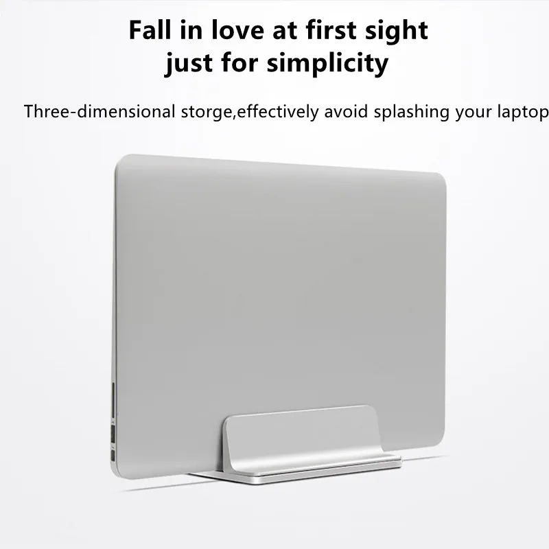 Aluminum Alloy Vertical Laptop Stand Adjustable Notebook Standing Storage Book Space-Saving Desktop Computer Support Holder