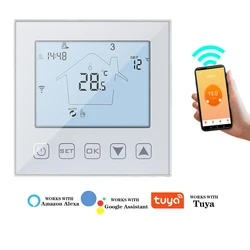 Thermostat WiFi intelligent 220V 3A/16A, régulateur de température, chauffage au sol, chaudière à eau chaude, fonctionne avec Tuya 