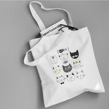 Холщовая Сумка, Сумка с животным текстом, ручная работа, печать на заказ, печать логотипа, повседневное использование, складная, для покупок, многоразовая