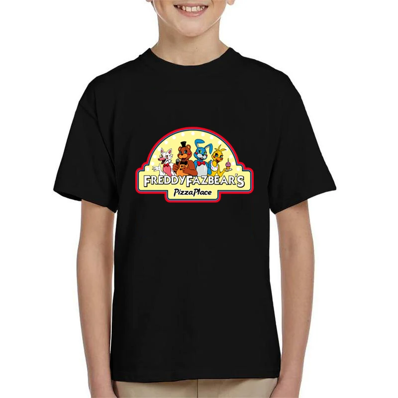 Одежда для мальчиков детская футболка с принтом пять ночей Фредди белые топы