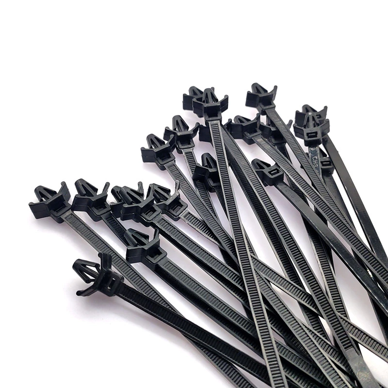 Cars Mount Wire Tie Clip Releasable Nylon Tie Wrap Cable Fastening