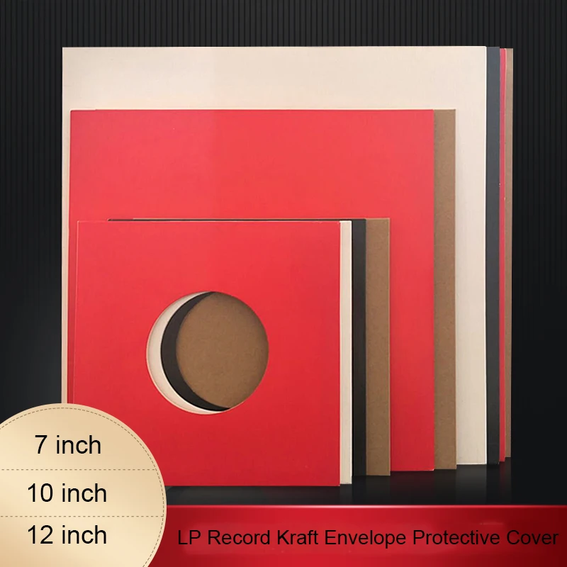 

LEORY 10pcs Kraft Paper Inner Sleeves LP Vinyl record protection bag For 7/10/12 inch Turntable LP Vinyl Rounded Corners