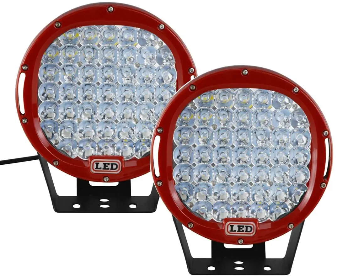 

2 pieces of 96W round red LED point steering working light 22.86cm Atv 4x4 boat off-road headlights
