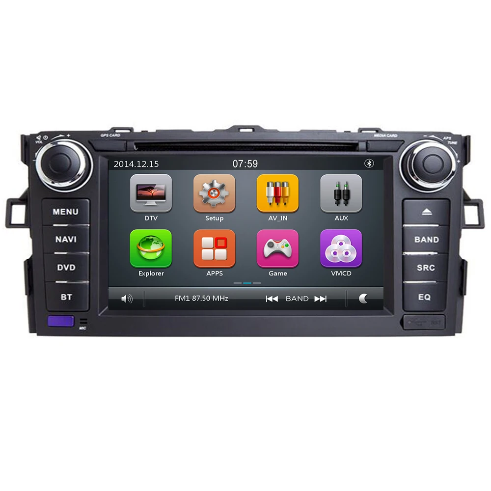 7 ips автомобильный DVD gps плеер для Toyota AURIS Toyota венчик Альтис 2012 2013 система навигации транспортного средства Raido BT 3g карта камеры