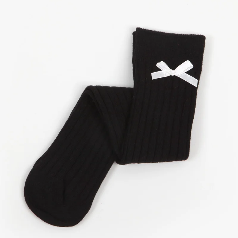 Высокое качество, милые детские мягкие теплые носки с бантом хлопковые длинные корейские гетры до колена, белые носки принцессы для маленьких девочек - Цвет: LS3