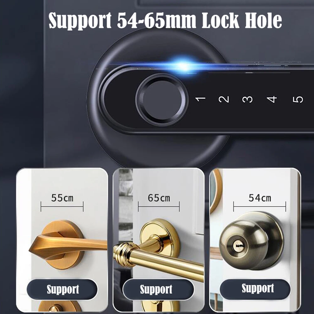 TTLock/tuya APP Smart Fingerprint Lock password code Door Lock Bluetooth Biometr