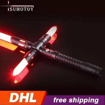 

YanQing Kylo Ren Laser Big Cross Metal lightsaber Toys Heavy Dueling LED Jedi Smith Lightsaber With FOC FX Lightsaber Replica