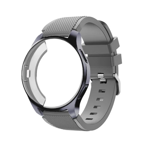 Чехол для часов+ ремешок для samsung gear S3 Frontier Galaxy watch 46 мм 42 м 22 мм/20 мм смарт часы ремешок и защитный чехол Аксессуары - Цвет ремешка: gray black