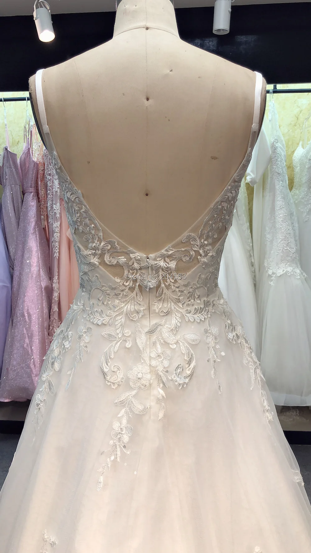 Элегантное свадебное платье с v-образным вырезом Vestido De Noiva с бусинами