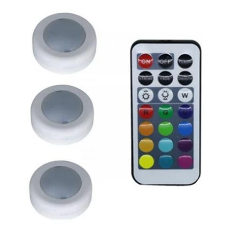 3Light 1Remoter 12 видов цветов RGB затемненный сенсорный беспроводной ночной Светильник s светодиодный светильник для спальни закрытый шкаф Прихожая с пультом дистанционного управления - Цвет: 3Light 1Remoter