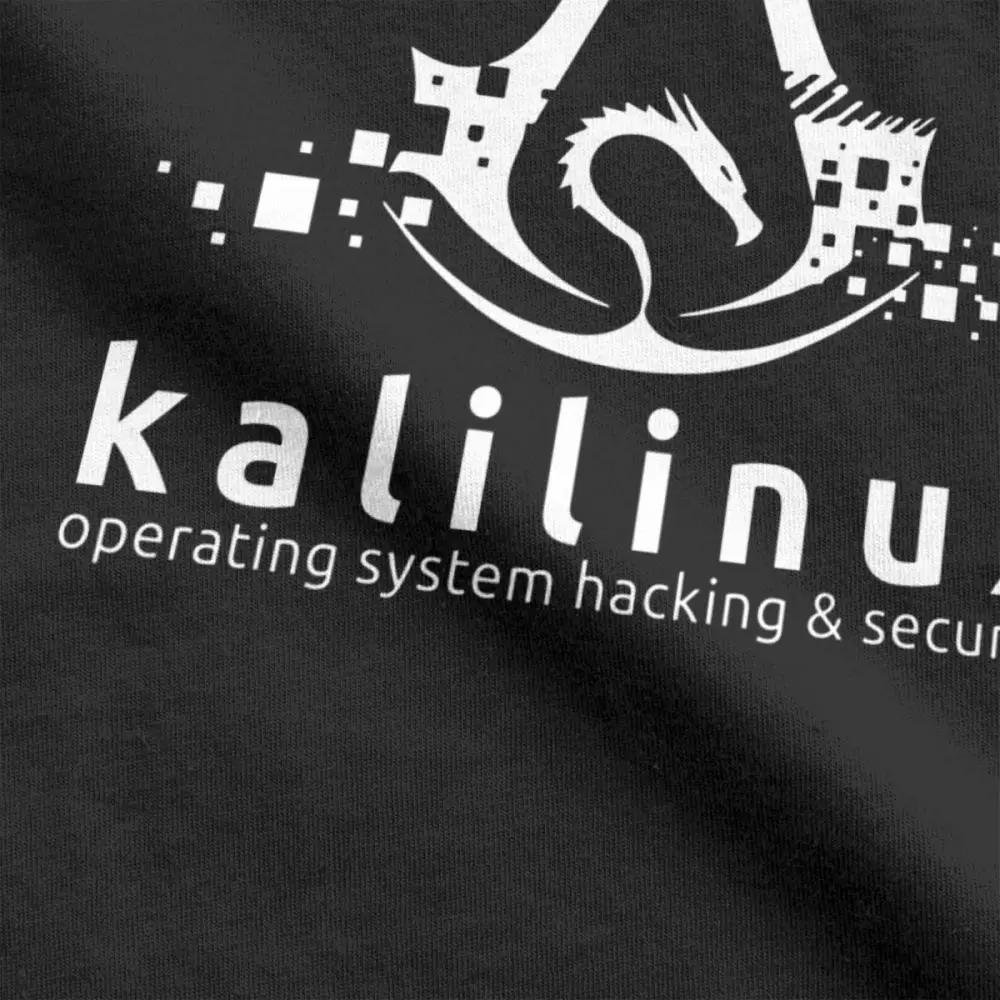 Kali Linux операционная система взлом и безопасности футболка мужская 100% хлопок Backtrack