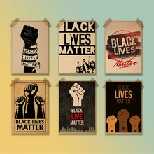 Black Lives Matter series retro kraft paper poster bedroom cafe bar wall sticker poster decoration painting