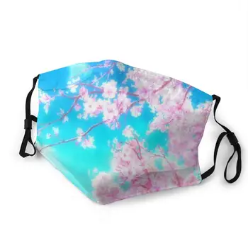 

LAURA FERGUSON Half Face Mask with Filter Unisex Tactical Winter Face Cover for Outdoor Sport Sakura Tree
