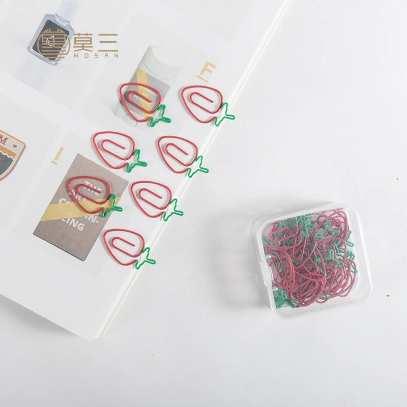 Stationery Strawberry Paper Clip Office Table Accessories