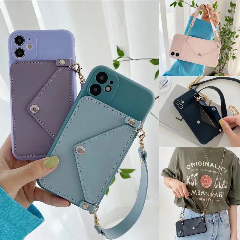 Case For Huawei Mate 10 20 Lite Fashion Portable Slung Wallet Back Cover on Funda P20 P30 P40 Pro Coque | Мобильные телефоны и