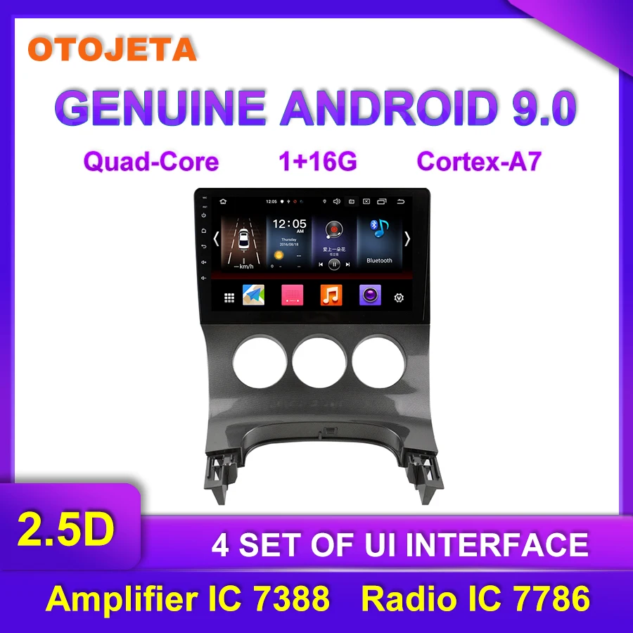 

OTOJETA Android 9.0 Player Smart Car Multimedia Radio For 2013 2014 2015 Peugeot 3008 GPS Bluetooth Navigation tape recorder