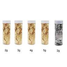 2/3/4/5g лист хлопья Еда украшения съедобные лист хлопья для торт выпечки мороженого аксессуары для украшения серебро Фольга золото Фольга