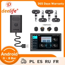 Deelife TMPS Android USB TPMS for Car DVD Player Auto Radio Tire Pressure Monitoring System External Internal Sensor