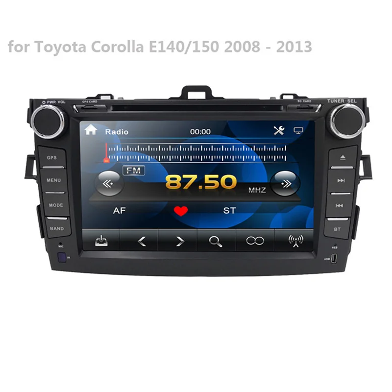 

2 DIN 8 inch Car Radio DVD Player Multimedia for Toyota Corolla E140/150 2008 2009 2010 2011 2012 2013 Stereo GPS Autoradio 2din