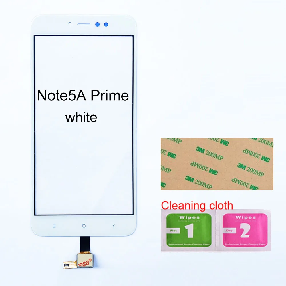 Для Redmi Note 5A Prime сенсорный экран для Xiaomi Redmi Y1 Note 5A сенсорный экран дигитайзер сенсор стеклянная панель Замена - Цвет: Note5A Prime White
