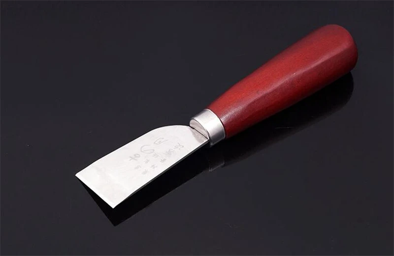 Нож для обрезки кожи DIY режущий инструмент из нержавеющей стали+ твердого дерева кожаный нож лезвие кожаный инструмент