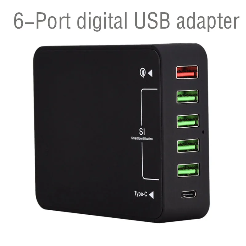 

Quick Charge 3.0 Phone Charger 6 Ports USB Mobile Fast Wall Charger For iPhone 6s 7/8/X/Plus iPad Samsung S8 Xiaomi Tablet