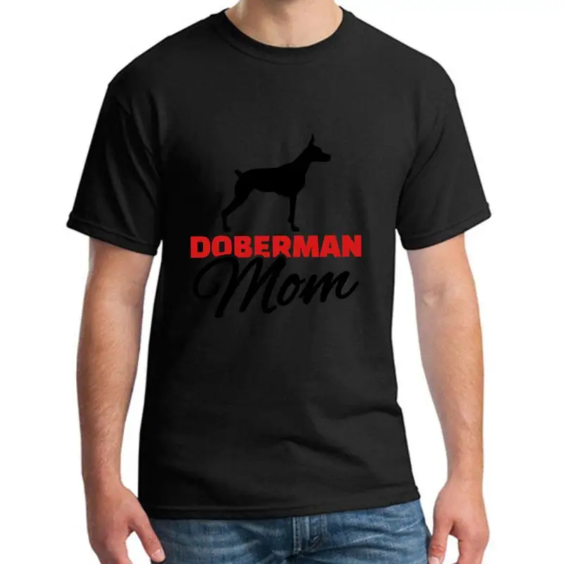 

printed Doberman t-shirt for men Short Sleeve Humor Unisex men and women tee t shirts Round Collar Tee top