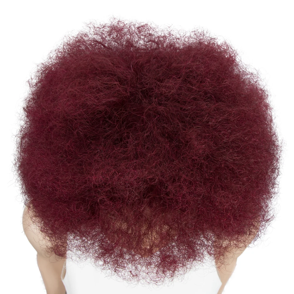 Short Afro Wig Natural Remy Brazilian Human Hair Wig For Black Women Full Machine Made Wig Free Shipping Allure (3)