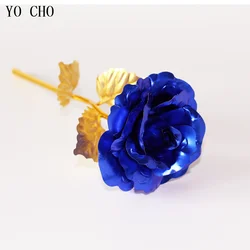 Enchanted Galaxy Rose with 24K Gold Foil in Elegant Gift Box (Blue)