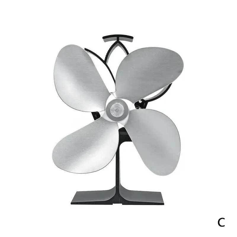 1pc Multicolor 4 Blade Stove Fan Thermal Drive Silent work Eco Fan Efficient Heat Distribution Winter Stove Accessories - Цвет: C